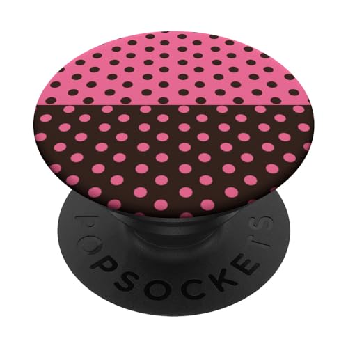 Braun und Rosa gepunktet, Vintage, Boho, ästhetisch, gepunktet, niedlich PopSockets Klebender PopGrip Braun und Rosa gepunktet, Vintage, Boho, ästhetisch, gepunktet, niedlich PopSockets Klebender PopGrip von DotStyle Creations