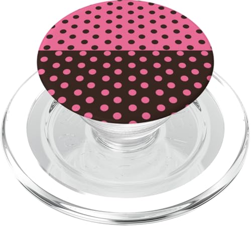 Braun und Rosa gepunktet, Vintage, Boho, ästhetisch, gepunktet, niedlich PopSockets PopGrip für MagSafe Braun und Rosa gepunktet, Vintage, Boho, ästhetisch, gepunktet, niedlich PopSockets PopGrip für MagSafe von DotStyle Creations