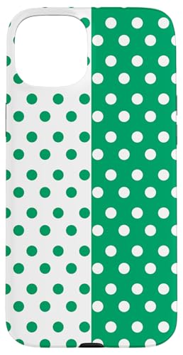 Grün und Weiß gepunktet, Vintage, Boho, ästhetisch, gepunktet, niedlich Hülle für iPhone 15 Plus Grün und Weiß gepunktet, Vintage, Boho, ästhetisch, gepunktet, niedlich Hülle für iPhone 15 Plus von DotStyle Creations