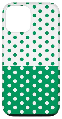 Grün und Weiß gepunktet, Vintage, Boho, ästhetisch, gepunktet Hülle für iPhone 12 mini von DotStyle Creations