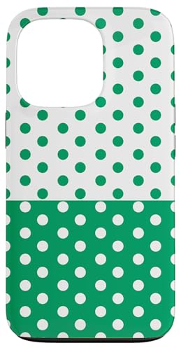 Grün und Weiß gepunktet, Vintage, Boho, ästhetisch, gepunktet Hülle für iPhone 13 Pro von DotStyle Creations