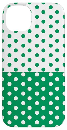 Grün und Weiß gepunktet, Vintage, Boho, ästhetisch, gepunktet Hülle für iPhone 14 Plus Grün und Weiß gepunktet, Vintage, Boho, ästhetisch, gepunktet Hülle für iPhone 14 Plus von DotStyle Creations
