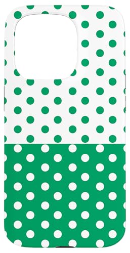 Grün und Weiß gepunktet, Vintage, Boho, ästhetisch, gepunktet Hülle für iPhone 15 Pro von DotStyle Creations