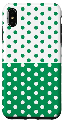 Grün und Weiß gepunktet, Vintage, Boho, ästhetisch, gepunktet Hülle für iPhone XS Max Grün und Weiß gepunktet, Vintage, Boho, ästhetisch, gepunktet Hülle für iPhone XS Max von DotStyle Creations