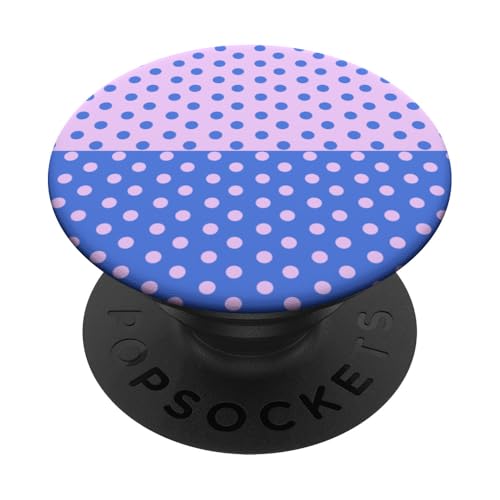 Hellblau, Rosa, gepunktet, Vintage, Boho, ästhetisch, gepunktet PopSockets Klebender PopGrip Hellblau, Rosa, gepunktet, Vintage, Boho, ästhetisch, gepunktet PopSockets Klebender PopGrip von DotStyle Creations