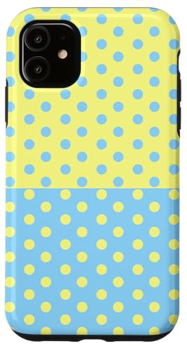 Hellblau Gelb Polka Dot Vintage Boho Ästhetisch Gepunktet Hülle für iPhone 11 Hellblau Gelb Polka Dot Vintage Boho Ästhetisch Gepunktet Hülle für iPhone 11 von DotStyle Creations