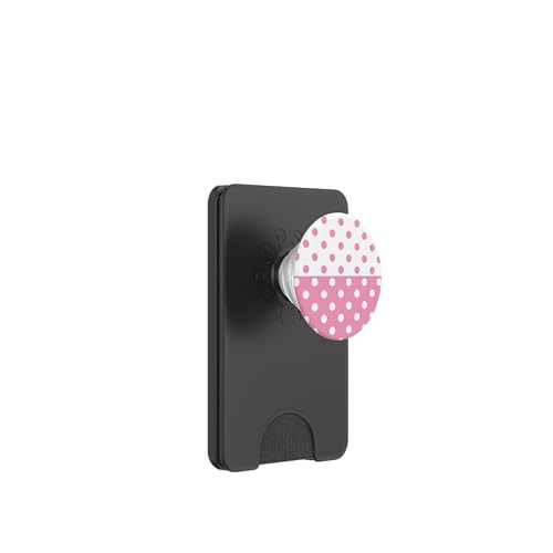 Hellrosa und Weiß gepunktet, Vintage, Boho, ästhetisch, gepunktet PopSockets PopWallet für MagSafe Hellrosa und Weiß gepunktet, Vintage, Boho, ästhetisch, gepunktet PopSockets PopWallet für MagSafe von DotStyle Creations
