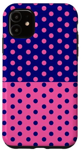 Marineblau Rosa Polka Dot Vintage Boho Ästhetisch Gepunktet Niedlich Hülle für iPhone 11 Marineblau Rosa Polka Dot Vintage Boho Ästhetisch Gepunktet Niedlich Hülle für iPhone 11 von DotStyle Creations