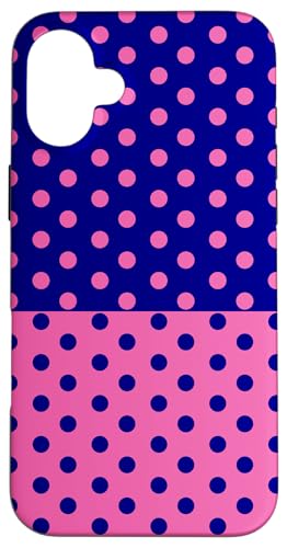 Marineblau Rosa Polka Dot Vintage Boho Ästhetisch Gepunktet Niedlich Hülle für iPhone 16 Plus Marineblau Rosa Polka Dot Vintage Boho Ästhetisch Gepunktet Niedlich Hülle für iPhone 16 Plus von DotStyle Creations