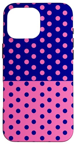 Marineblau Rosa Polka Dot Vintage Boho Ästhetisch Gepunktet Niedlich Hülle für iPhone 16 Pro Max von DotStyle Creations