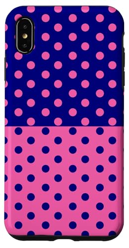 Marineblau Rosa Polka Dot Vintage Boho Ästhetisch Gepunktet Niedlich Hülle für iPhone XS Max Marineblau Rosa Polka Dot Vintage Boho Ästhetisch Gepunktet Niedlich Hülle für iPhone XS Max von DotStyle Creations