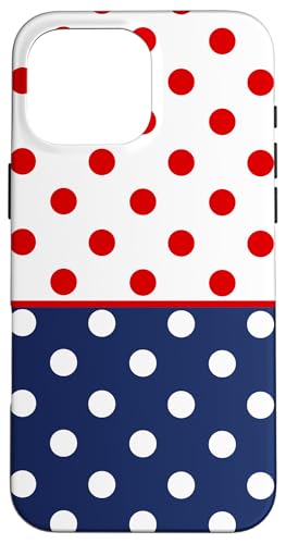 Marineblau Rot Polka Dot Vintage Boho Ästhetisch Weiß Gepunktet Hülle für iPhone 16 Pro Max Marineblau Rot Polka Dot Vintage Boho Ästhetisch Weiß Gepunktet Hülle für iPhone 16 Pro Max von DotStyle Creations