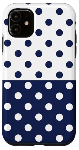 Marineblau Weiß Polka Dot Vintage Boho Ästhetisch Gepunktet Hülle für iPhone 11 Marineblau Weiß Polka Dot Vintage Boho Ästhetisch Gepunktet Hülle für iPhone 11 von DotStyle Creations