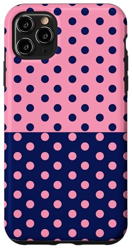 Marineblau und Rosa gepunktet, Vintage, Boho, ästhetisch, gepunktet Hülle für iPhone 11 Pro Max Marineblau und Rosa gepunktet, Vintage, Boho, ästhetisch, gepunktet Hülle für iPhone 11 Pro Max von DotStyle Creations