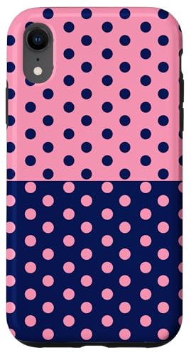 Marineblau und Rosa gepunktet, Vintage, Boho, ästhetisch, gepunktet Hülle für iPhone XR Marineblau und Rosa gepunktet, Vintage, Boho, ästhetisch, gepunktet Hülle für iPhone XR von DotStyle Creations