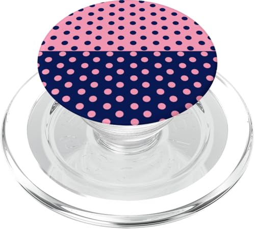 Marineblau und Rosa gepunktet, Vintage, Boho, ästhetisch, gepunktet PopSockets PopGrip für MagSafe Marineblau und Rosa gepunktet, Vintage, Boho, ästhetisch, gepunktet PopSockets PopGrip für MagSafe von DotStyle Creations