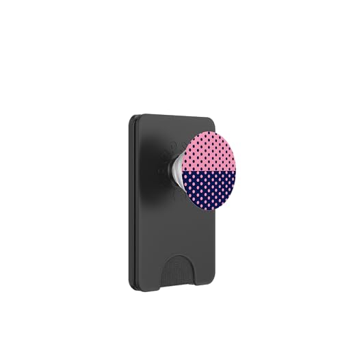 Marineblau und Rosa gepunktet, Vintage, Boho, ästhetisch, gepunktet PopSockets PopWallet für MagSafe Marineblau und Rosa gepunktet, Vintage, Boho, ästhetisch, gepunktet PopSockets PopWallet für MagSafe von DotStyle Creations