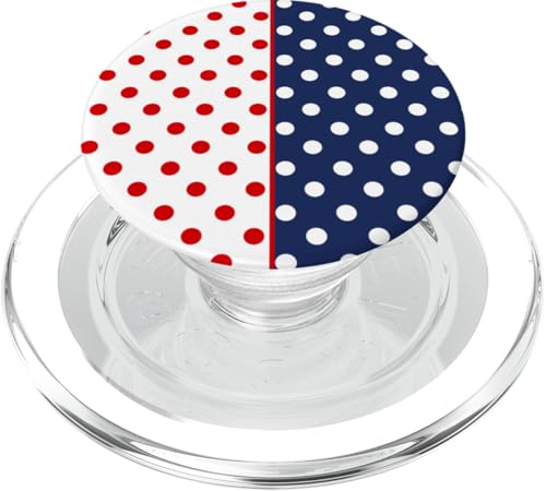 Polka Dot Vintage Boho Aesthetic Marineblau Rot Weiß gepunktet PopSockets PopGrip für MagSafe Polka Dot Vintage Boho Aesthetic Marineblau Rot Weiß gepunktet PopSockets PopGrip für MagSafe von DotStyle Creations