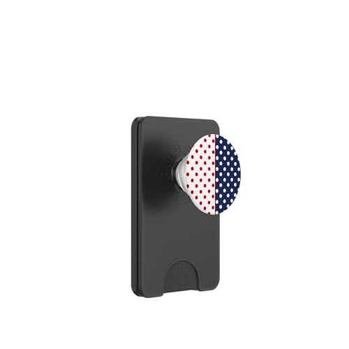 Polka Dot Vintage Boho Aesthetic Marineblau Rot Weiß gepunktet PopSockets PopWallet für MagSafe Polka Dot Vintage Boho Aesthetic Marineblau Rot Weiß gepunktet PopSockets PopWallet für MagSafe von DotStyle Creations