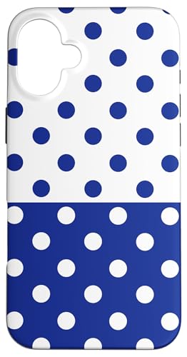 Polka Dot Vintage Boho Aesthetic Marineblau Weiß gepunktet Hülle für iPhone 16 Plus Polka Dot Vintage Boho Aesthetic Marineblau Weiß gepunktet Hülle für iPhone 16 Plus von DotStyle Creations