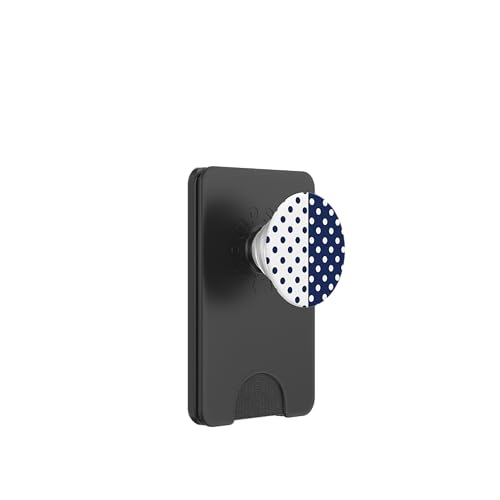 Polka Dot Vintage Boho Aesthetic Marineblau und Weiß gepunktet PopSockets PopWallet für MagSafe Polka Dot Vintage Boho Aesthetic Marineblau und Weiß gepunktet PopSockets PopWallet für MagSafe von DotStyle Creations