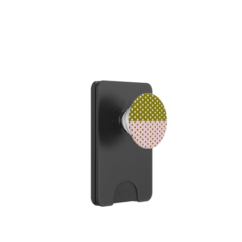 Polka Dot Vintage Boho Aesthetic Olive Green Pink Dotted PopSockets PopWallet für MagSafe Polka Dot Vintage Boho Aesthetic Olive Green Pink Dotted PopSockets PopWallet für MagSafe von DotStyle Creations