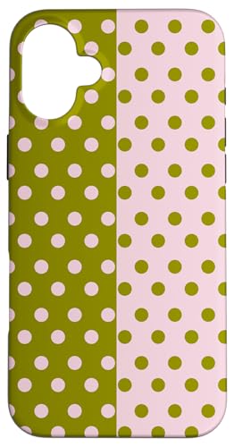 Rosa und Olivgrün, gepunktet, Vintage, Boho, ästhetisch, gepunktet Hülle für iPhone 16 Plus Rosa und Olivgrün, gepunktet, Vintage, Boho, ästhetisch, gepunktet Hülle für iPhone 16 Plus von DotStyle Creations