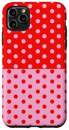 Rosa und Rot gepunktet, Vintage, Boho, ästhetisch, gepunktet, adrett Hülle für iPhone 11 Pro Max Rosa und Rot gepunktet, Vintage, Boho, ästhetisch, gepunktet, adrett Hülle für iPhone 11 Pro Max von DotStyle Creations