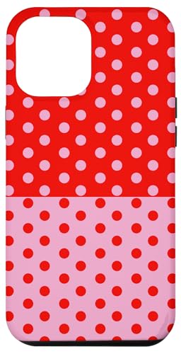 Rosa und Rot gepunktet, Vintage, Boho, ästhetisch, gepunktet, adrett Hülle für iPhone 12 Pro Max Rosa und Rot gepunktet, Vintage, Boho, ästhetisch, gepunktet, adrett Hülle für iPhone 12 Pro Max von DotStyle Creations