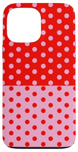 Rosa und Rot gepunktet, Vintage, Boho, ästhetisch, gepunktet, adrett Hülle für iPhone 13 Pro Max Rosa und Rot gepunktet, Vintage, Boho, ästhetisch, gepunktet, adrett Hülle für iPhone 13 Pro Max von DotStyle Creations