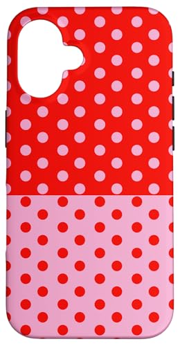 Rosa und Rot gepunktet, Vintage, Boho, ästhetisch, gepunktet, adrett Hülle für iPhone 16 Rosa und Rot gepunktet, Vintage, Boho, ästhetisch, gepunktet, adrett Hülle für iPhone 16 von DotStyle Creations