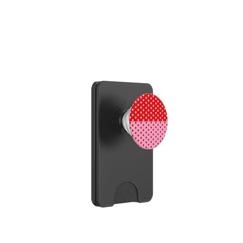 Rosa und Rot gepunktet, Vintage, Boho, ästhetisch, gepunktet, adrett PopSockets PopWallet für MagSafe Rosa und Rot gepunktet, Vintage, Boho, ästhetisch, gepunktet, adrett PopSockets PopWallet für MagSafe von DotStyle Creations