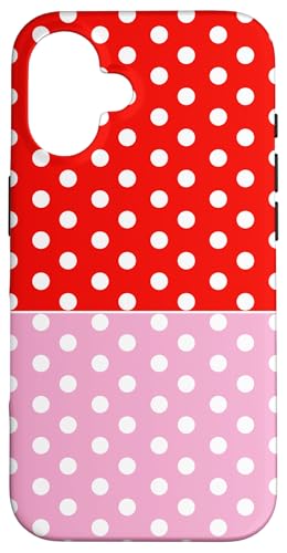 Rot Rosa Polka Dot Vintage Boho Ästhetisch Weiß Gepunktet Hülle für iPhone 16 Rot Rosa Polka Dot Vintage Boho Ästhetisch Weiß Gepunktet Hülle für iPhone 16 von DotStyle Creations