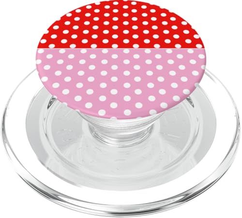 Rot Rosa Polka Dot Vintage Boho Ästhetisch Weiß Gepunktet PopSockets PopGrip für MagSafe Rot Rosa Polka Dot Vintage Boho Ästhetisch Weiß Gepunktet PopSockets PopGrip für MagSafe von DotStyle Creations