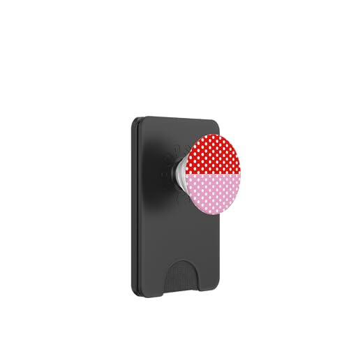 Rot Rosa Polka Dot Vintage Boho Ästhetisch Weiß Gepunktet PopSockets PopWallet für MagSafe Rot Rosa Polka Dot Vintage Boho Ästhetisch Weiß Gepunktet PopSockets PopWallet für MagSafe von DotStyle Creations