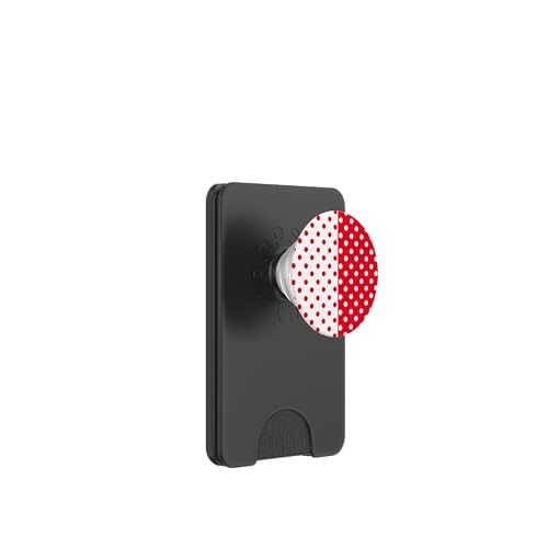 Rot und Weiß gepunktet Vintage Boho Ästhetik gepunktet PopSockets PopWallet für MagSafe Rot und Weiß gepunktet Vintage Boho Ästhetik gepunktet PopSockets PopWallet für MagSafe von DotStyle Creations