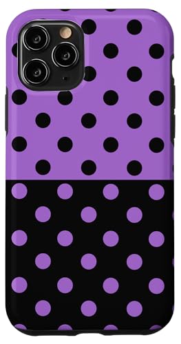 Schwarz und Lila Polka Dot Vintage Boho Ästhetisch Gepunktet Hülle für iPhone 11 Pro Schwarz und Lila Polka Dot Vintage Boho Ästhetisch Gepunktet Hülle für iPhone 11 Pro von DotStyle Creations