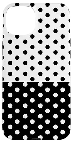 Schwarz und Weiß Polka Dot Vintage Boho Ästhetisch Gepunktet Niedlich Hülle für iPhone 15 Plus von DotStyle Creations