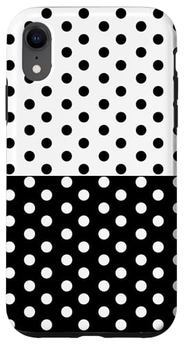Schwarz und Weiß Polka Dot Vintage Boho Ästhetisch Gepunktet Niedlich Hülle für iPhone XR Schwarz und Weiß Polka Dot Vintage Boho Ästhetisch Gepunktet Niedlich Hülle für iPhone XR von DotStyle Creations