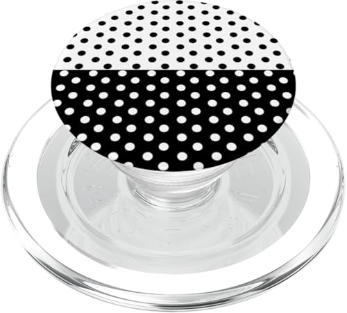 Schwarz und Weiß Polka Dot Vintage Boho Ästhetisch Gepunktet Niedlich PopSockets PopGrip für MagSafe Schwarz und Weiß Polka Dot Vintage Boho Ästhetisch Gepunktet Niedlich PopSockets PopGrip für MagSafe von DotStyle Creations