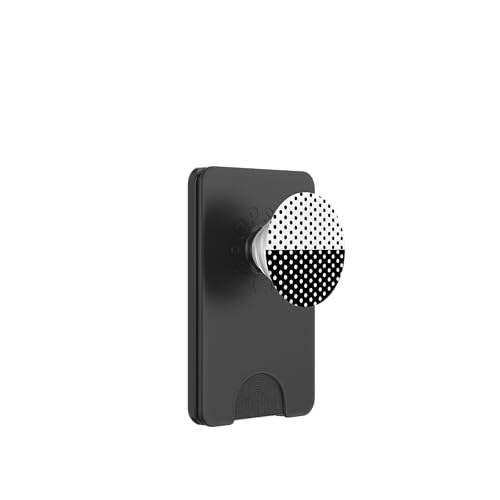 Schwarz und Weiß Polka Dot Vintage Boho Ästhetisch Gepunktet Niedlich PopSockets PopWallet für MagSafe Schwarz und Weiß Polka Dot Vintage Boho Ästhetisch Gepunktet Niedlich PopSockets PopWallet für MagSafe von DotStyle Creations