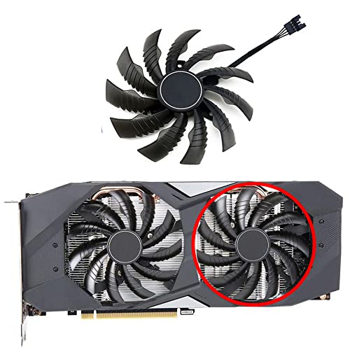 DOTODO 95 mm PLD10010S12H/PLD10010S12HH GPU Grafikkarten-Kühler Ersatz für Gigabyte GTX 1660 ti/GTX 1650 / RTX 2060 2070 2080 Grafikkartenkühler (Lüfter-B) von Dotodo