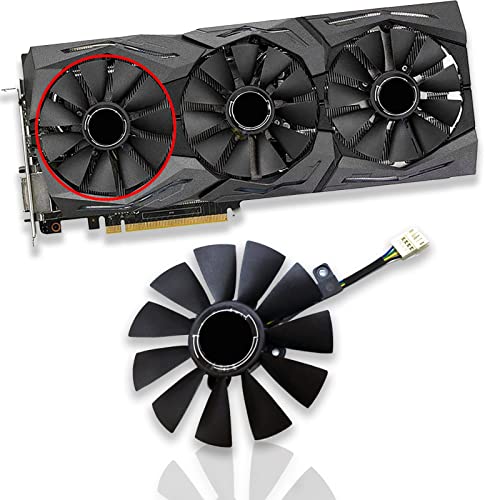 Dotodo 87 mm FDC10U12S9-C FDC10H12S9-C T129215SU Grafikkartenventilator Ersatz für ASUS GTX 980 Ti R9 390X 390 GTX 1060 1070 1080 Ti RX 480 RX480 Grafikkarten-Kühler Pin) von Dotodo