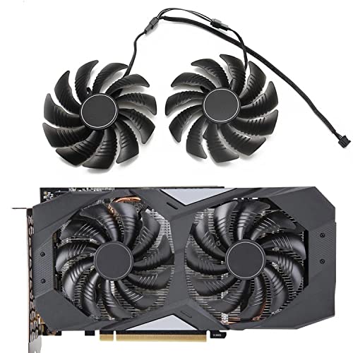 Dotodo 87MM Grafikkartenlüfter T129215SU PLD09210S12HH 4-poliger GPU Lüfter für Grafikkarte Kühler für Gigabyte GTX 1660 1660Ti Lüfter Ersetzen Sie Den Kühler (Grafikkarten Kühler-2PCS) von Dotodo