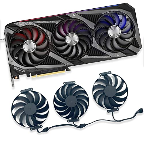 Dotodo 95 mm T129215SU Grafikkartenkühler für ASUS ROG STRIX OC GeForce RTX 3060 Ti 3070 3080 3090 Lüfter (Grafikkartenlüfter-ABC) von Dotodo