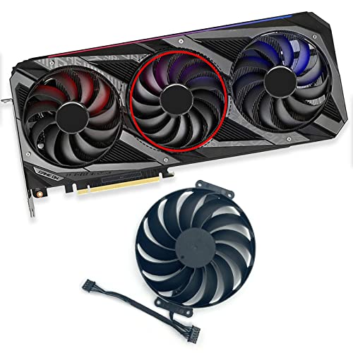 Dotodo 95 mm T129215SU Grafikkartenkühler für ASUS ROG STRIX OC GeForce RTX 3060 Ti 3070 3080 3090 Lüfter (Grafikkartenlüfter-B) von Dotodo