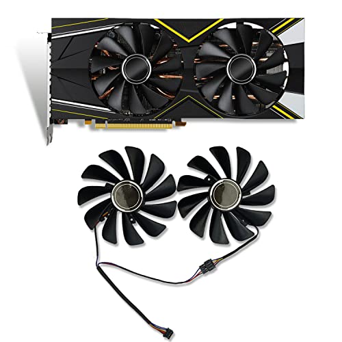 Dotodo 95mm Grafikkartenlüfter CF1010U12S FDC10U12S9-C GPU Lüfter für Grafikkarte Kühler für SRock Radeon RX 5700 XT 5700XT Lüfter Ersetzen Sie Den Kühler von Dotodo