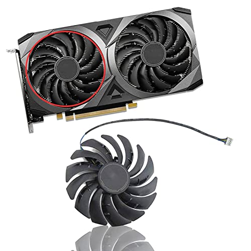 Dotodo PLD10010S12HH Grafikkarten-Kühler für MSI RTX 3070 3060 RTX3070 VGA, 95 mm, DC12 V, 0,40 A, RTX3060 / 3060Ti VENTUS 2X OC Grafikkartenkühler von Dotodo