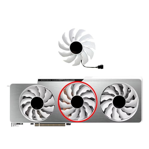 Dotodo T129215SU Lüfter für Grafikkarte Kühler für GIGABYTE GeForce RTX3070ti 3080 3080ti 3090 VISION OC Lüfter Ersetzen Sie Den KüHler (Lüfter -B) von Dotodo