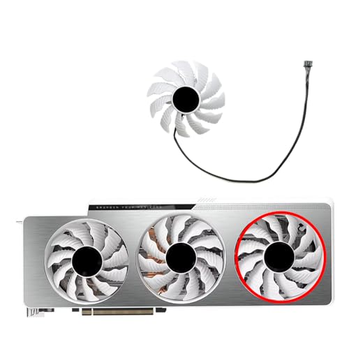 Dotodo T129215SU Lüfter für Grafikkarte Kühler für GIGABYTE GeForce RTX3070ti 3080 3080ti 3090 VISION OC Lüfter Ersetzen Sie Den KüHler (Lüfter -C) von Dotodo